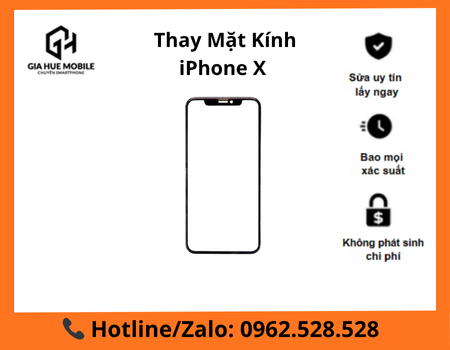 Thay mặt kính iPhone X